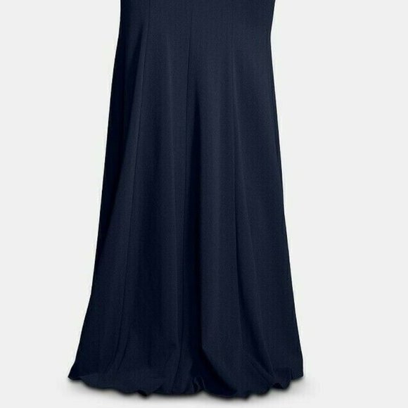 Betsy Adam's One-Shoulder A-Line Gown Size 2 - Picture 6 of 8